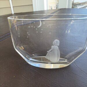 Vintage Orrefors Edvin Ohrstrom “Wish Me To The Moon” Art Glass Crystal Vase